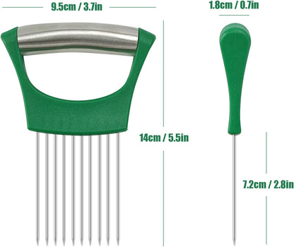 Stainless Steel Onion Holder for Slicing,Onion Slicer Holder,Kitchen Gadget