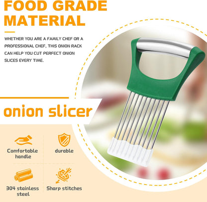 Stainless Steel Onion Holder for Slicing,Onion Slicer Holder,Kitchen Gadget