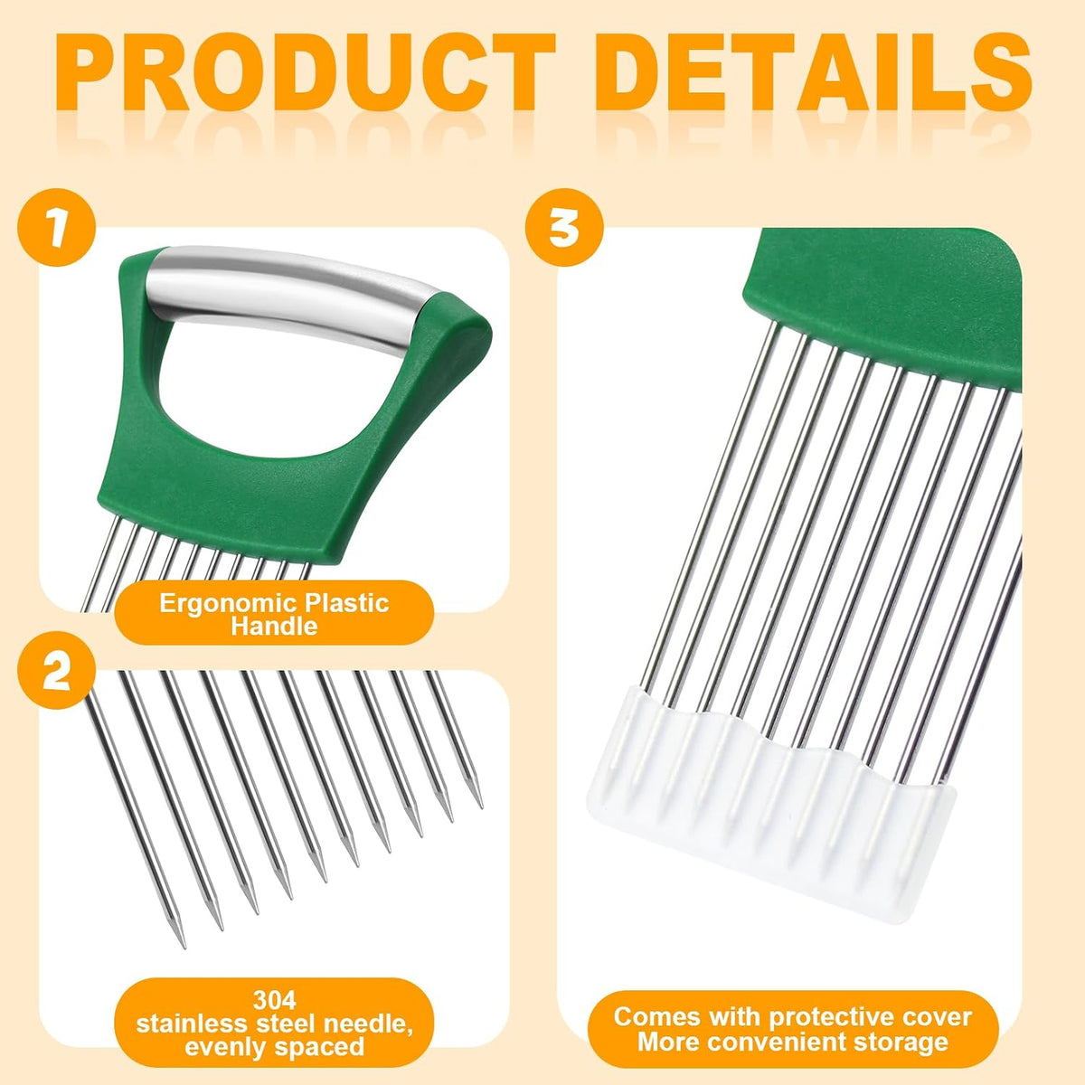 Stainless Steel Onion Holder for Slicing,Onion Slicer Holder,Kitchen Gadget