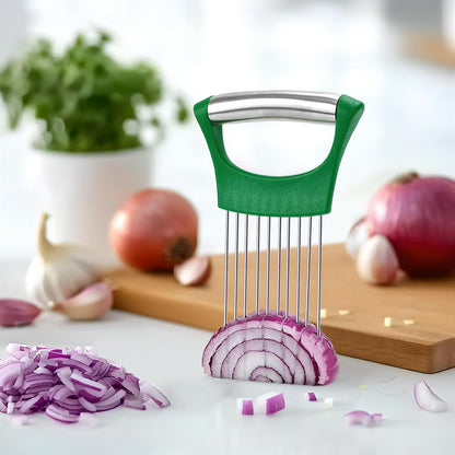 Stainless Steel Onion Holder for Slicing,Onion Slicer Holder,Kitchen Gadget