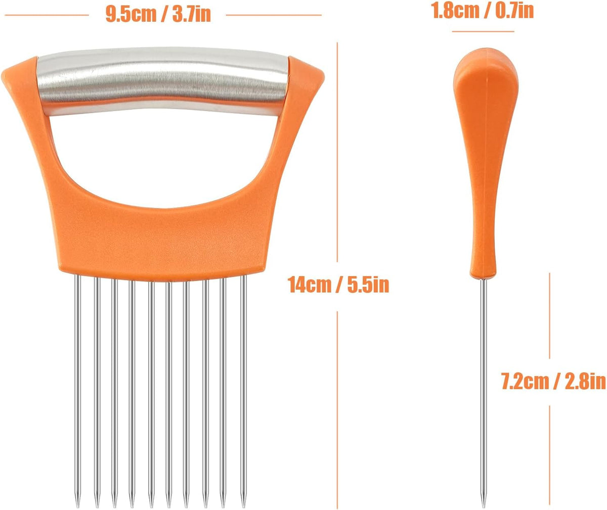 Stainless Steel Onion Holder for Slicing,Onion Slicer Holder,Kitchen Gadget