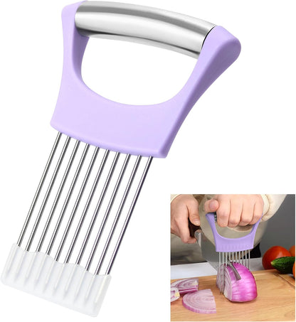 Stainless Steel Onion Holder for Slicing,Onion Slicer Holder,Kitchen Gadget