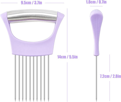 Stainless Steel Onion Holder for Slicing,Onion Slicer Holder,Kitchen Gadget