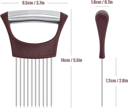 Stainless Steel Onion Holder for Slicing,Onion Slicer Holder,Kitchen Gadget