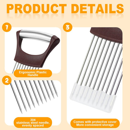 Stainless Steel Onion Holder for Slicing,Onion Slicer Holder,Kitchen Gadget