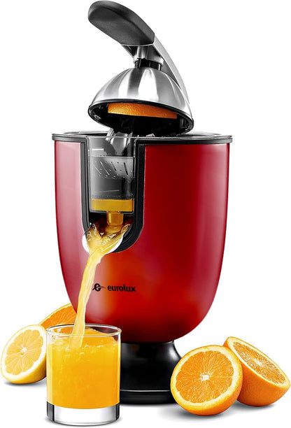 Premium Electric Orange Juicer | Stainless Steel Citrus Squeezer With New Ultra-Powerful Motor and Soft Grip Handle for Effortless Juicing, Auto Shutoff, Dishwasher-safe Parts, Pulp Control