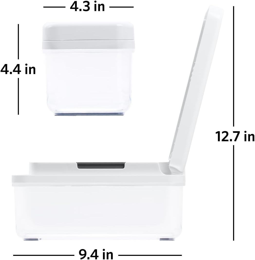 Glad 2-in-1 Vegetable Chopper - 1.8 Quart Food Chopper with 2 Interchangeable Blades (1/4" & 1/2") - Onion Dicer and Veggie Cutter for Meal Prep, Dishwasher Safe Kitchen Gadget
