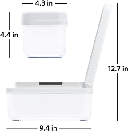 Glad 2-in-1 Vegetable Chopper - 1.8 Quart Food Chopper with 2 Interchangeable Blades (1/4" & 1/2") - Onion Dicer and Veggie Cutter for Meal Prep, Dishwasher Safe Kitchen Gadget