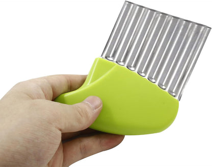 Waffle Fry Cutter, 5 Pcs, 5 Colors, Stainless Steel