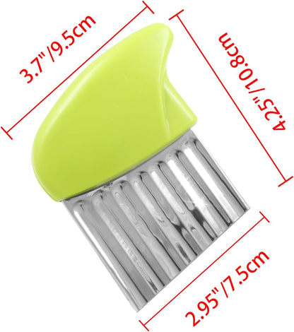 Waffle Fry Cutter, 5 Pcs, 5 Colors, Stainless Steel