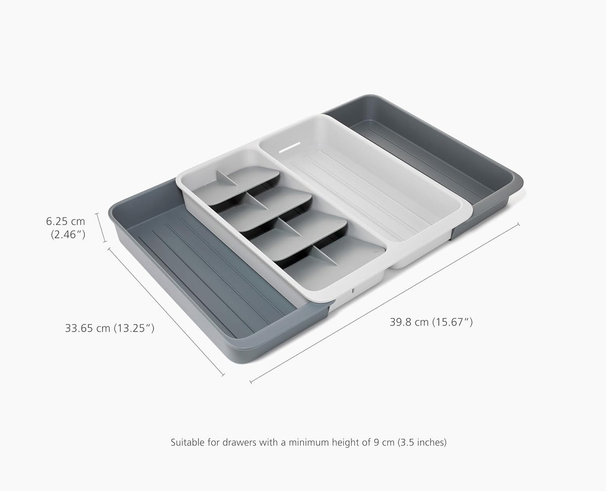 DrawerStore Knife Organizer, holds up to 9 knives, Kitchen Organization & Drawer Storage – Compact, Gray