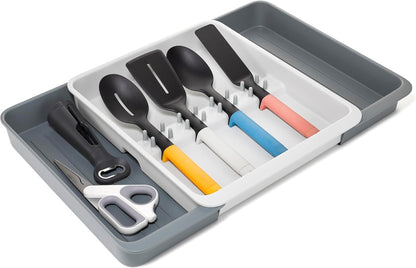 DrawerStore Knife Organizer, holds up to 9 knives, Kitchen Organization & Drawer Storage – Compact, Gray