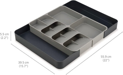 DrawerStore Knife Organizer, holds up to 9 knives, Kitchen Organization & Drawer Storage – Compact, Gray
