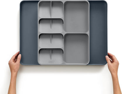DrawerStore Knife Organizer, holds up to 9 knives, Kitchen Organization & Drawer Storage – Compact, Gray
