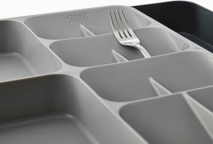 DrawerStore Knife Organizer, holds up to 9 knives, Kitchen Organization & Drawer Storage – Compact, Gray