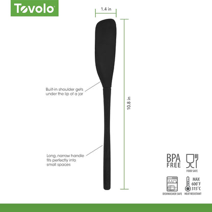 Flex Core Mini Silicone Spatula Spoonula Set of 2 for Cast Iron Non Stick Cooking & Baking, Dishwasher Safe Spatula & Spoonula All Silicone Heat Resistant BPA Free Kitchen Utensil, White
