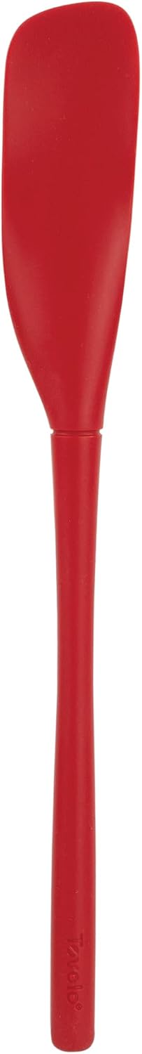 Flex Core Mini Silicone Spatula Spoonula Set of 2 for Cast Iron Non Stick Cooking & Baking, Dishwasher Safe Spatula & Spoonula All Silicone Heat Resistant BPA Free Kitchen Utensil, White