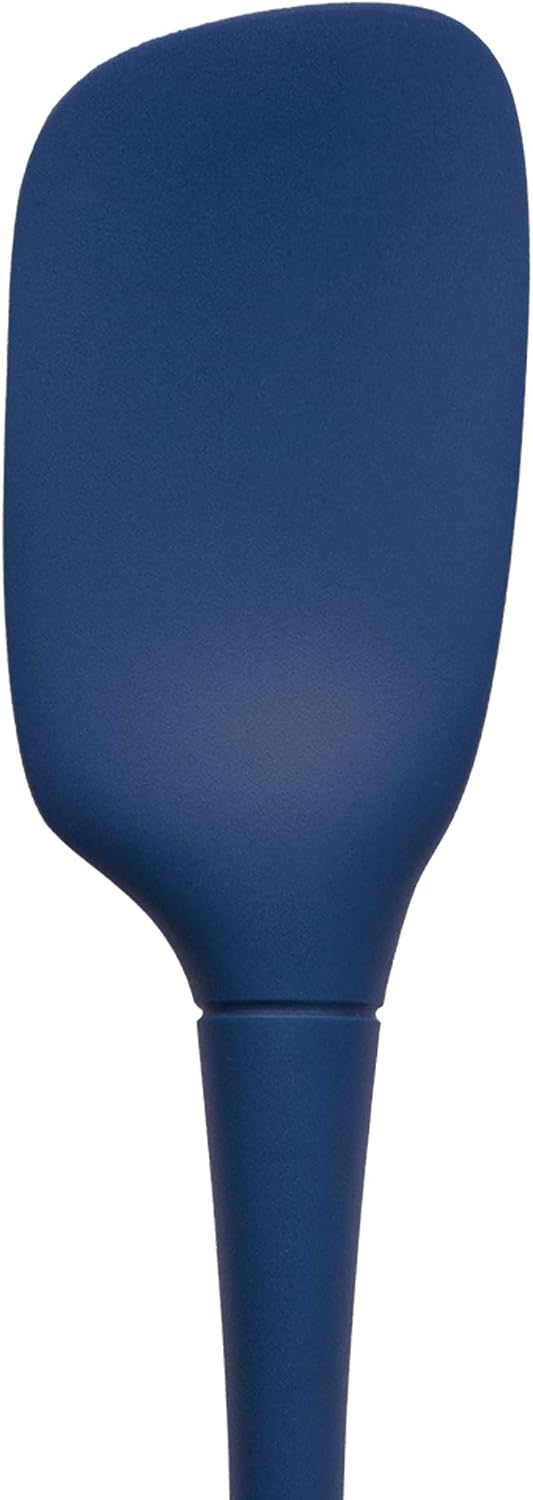 Flex Core Mini Silicone Spatula Spoonula Set of 2 for Cast Iron Non Stick Cooking & Baking, Dishwasher Safe Spatula & Spoonula All Silicone Heat Resistant BPA Free Kitchen Utensil, White