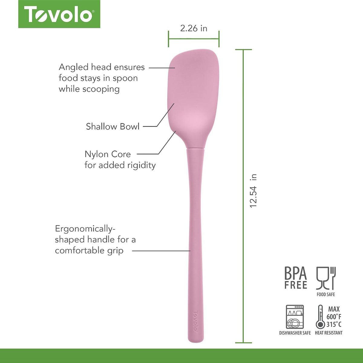 Flex Core Mini Silicone Spatula Spoonula Set of 2 for Cast Iron Non Stick Cooking & Baking, Dishwasher Safe Spatula & Spoonula All Silicone Heat Resistant BPA Free Kitchen Utensil, White