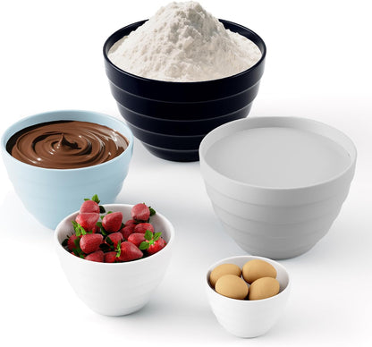 TP Melamine Mixing Bowl Set with Lids, Salad Bowl Set of 3, Aztec Bloom