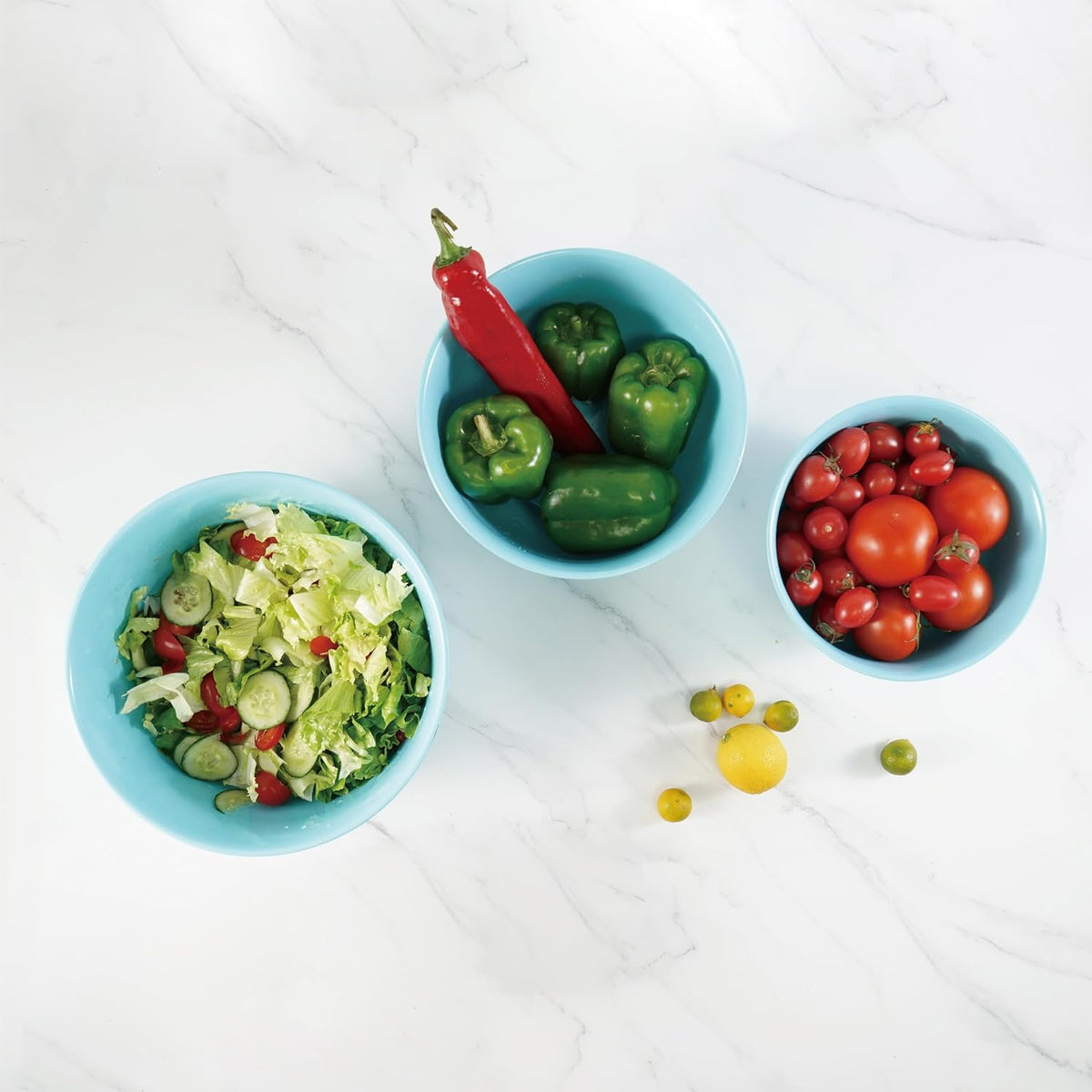 TP Melamine Mixing Bowl Set with Lids, Salad Bowl Set of 3, Aztec Bloom