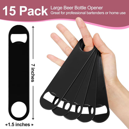 5 Pack 7 Inches Large Colorful Beer Bottle Openers，Stainless Steel