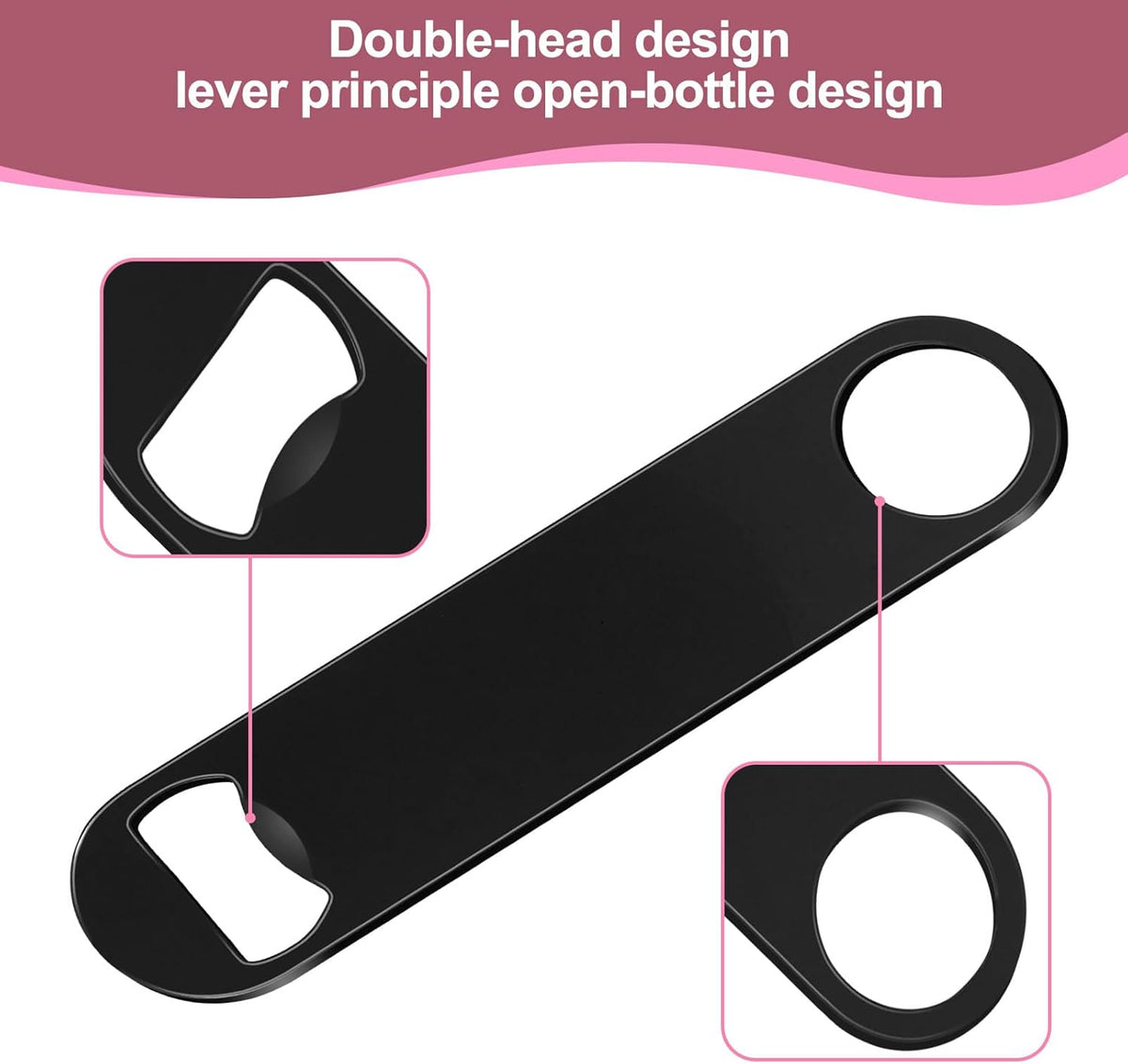 5 Pack 7 Inches Large Colorful Beer Bottle Openers，Stainless Steel