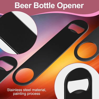 5 Pack 7 Inches Large Colorful Beer Bottle Openers，Stainless Steel
