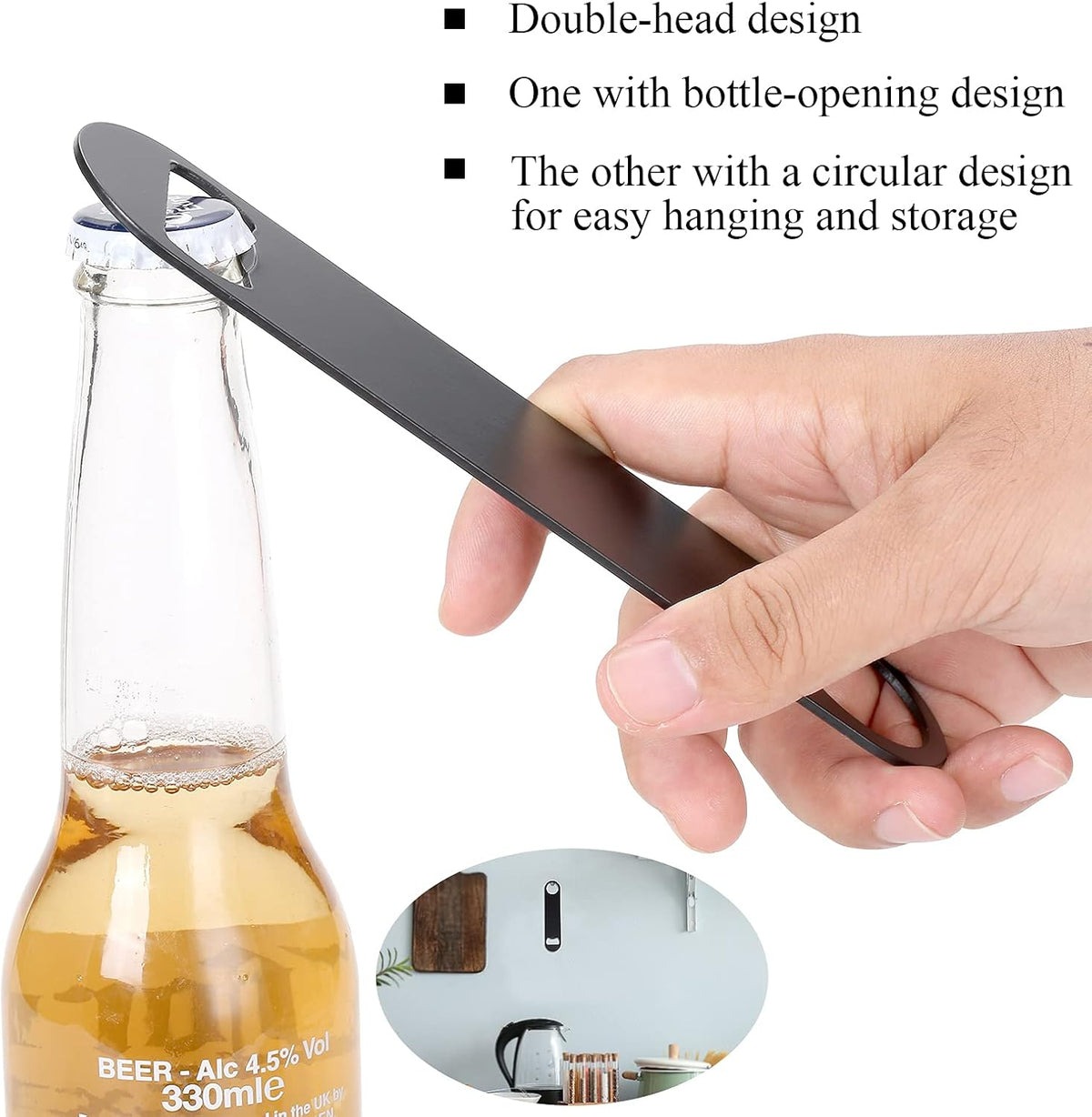 5 Pack 7 Inches Large Colorful Beer Bottle Openers，Stainless Steel