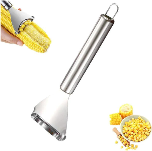 Corn Peeler Corn Planer Thresher Corn Kernel Remover Tool Stainless Steel Corn Peeler for Corn On The Cob Corn Cutter Corn Scraper with Ergonomic Handle for Kitchen Magic Corn Stripper Tool