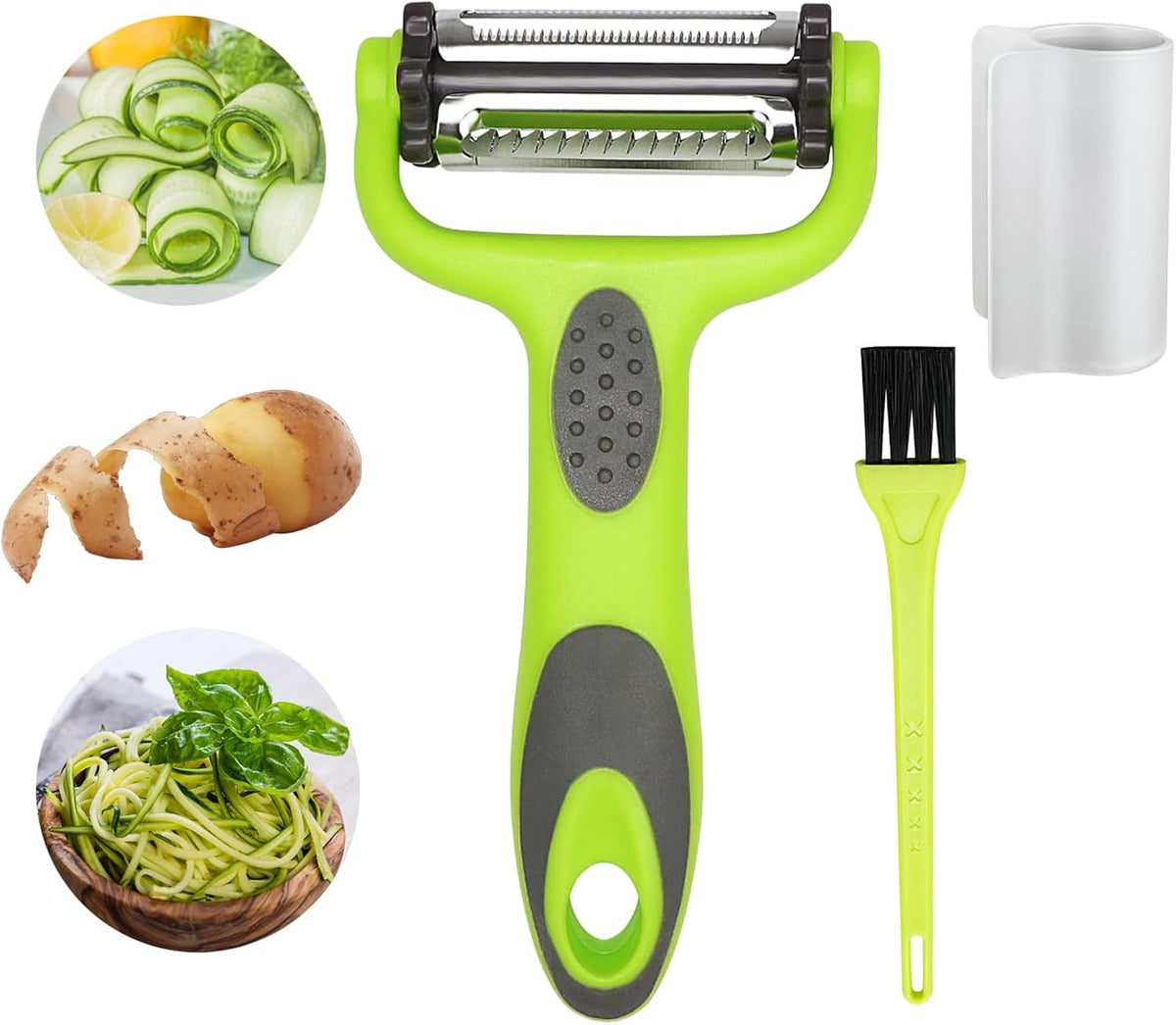 Potato Vegetable Peelers For Kitchen Non Slip Fruit Peeler Y Peeler 3 in 1 Rotatable Blade With Julienne Peeler