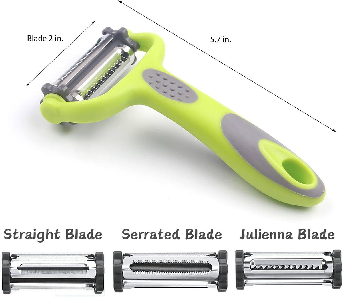 Potato Vegetable Peelers For Kitchen Non Slip Fruit Peeler Y Peeler 3 in 1 Rotatable Blade With Julienne Peeler