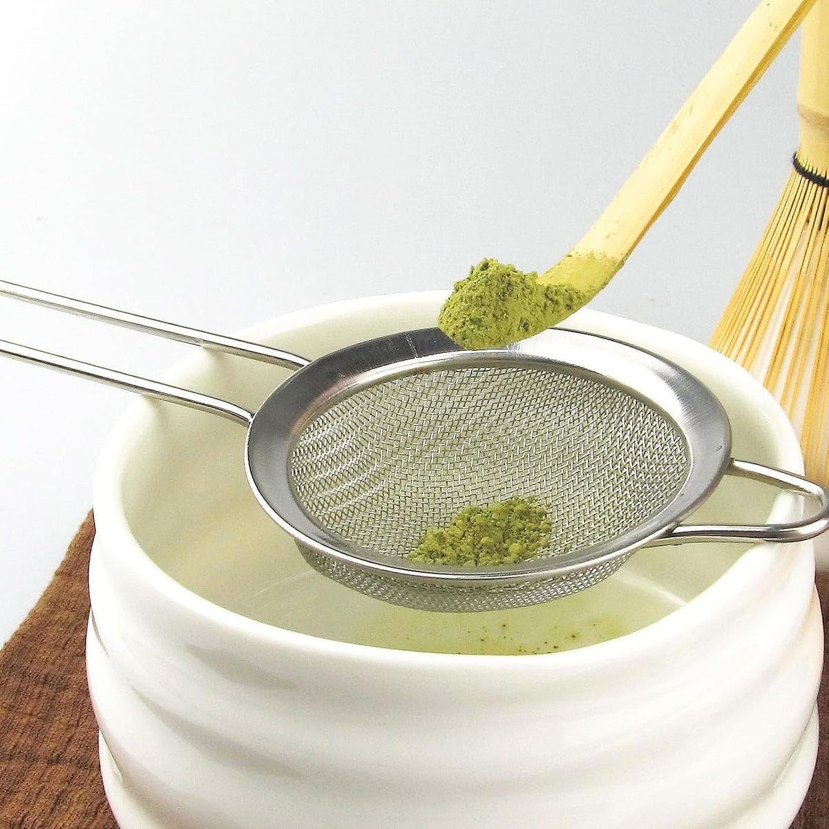 5 Pcs Japanese Matcha Tea Set, Matcha Whisk, Traditional Scoop, Tea Spoon, Scoop Holder, Ceramic Whisk Holder Handmade Matcha Ceremony Kit For Traditional Japanese Tea Ceremony