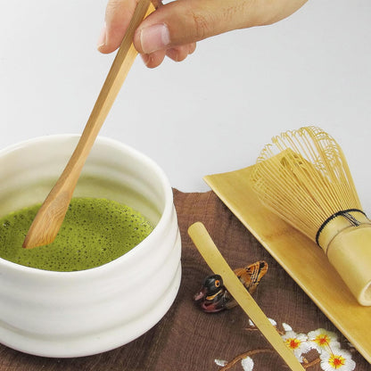5 Pcs Japanese Matcha Tea Set, Matcha Whisk, Traditional Scoop, Tea Spoon, Scoop Holder, Ceramic Whisk Holder Handmade Matcha Ceremony Kit For Traditional Japanese Tea Ceremony