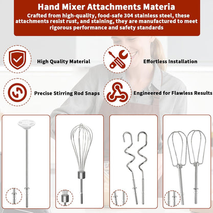 Hand Mixer Beater Attachments for KitchenAid Set of 6