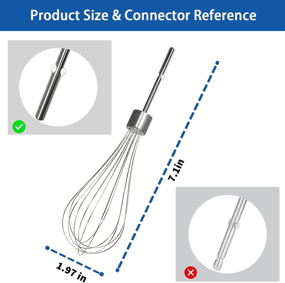 Hand Mixer Beater Attachments for KitchenAid Set of 6