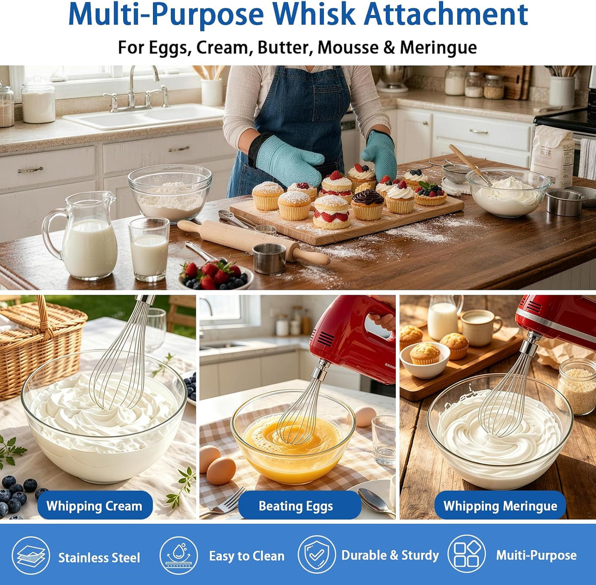 Hand Mixer Beater Attachments for KitchenAid Set of 6