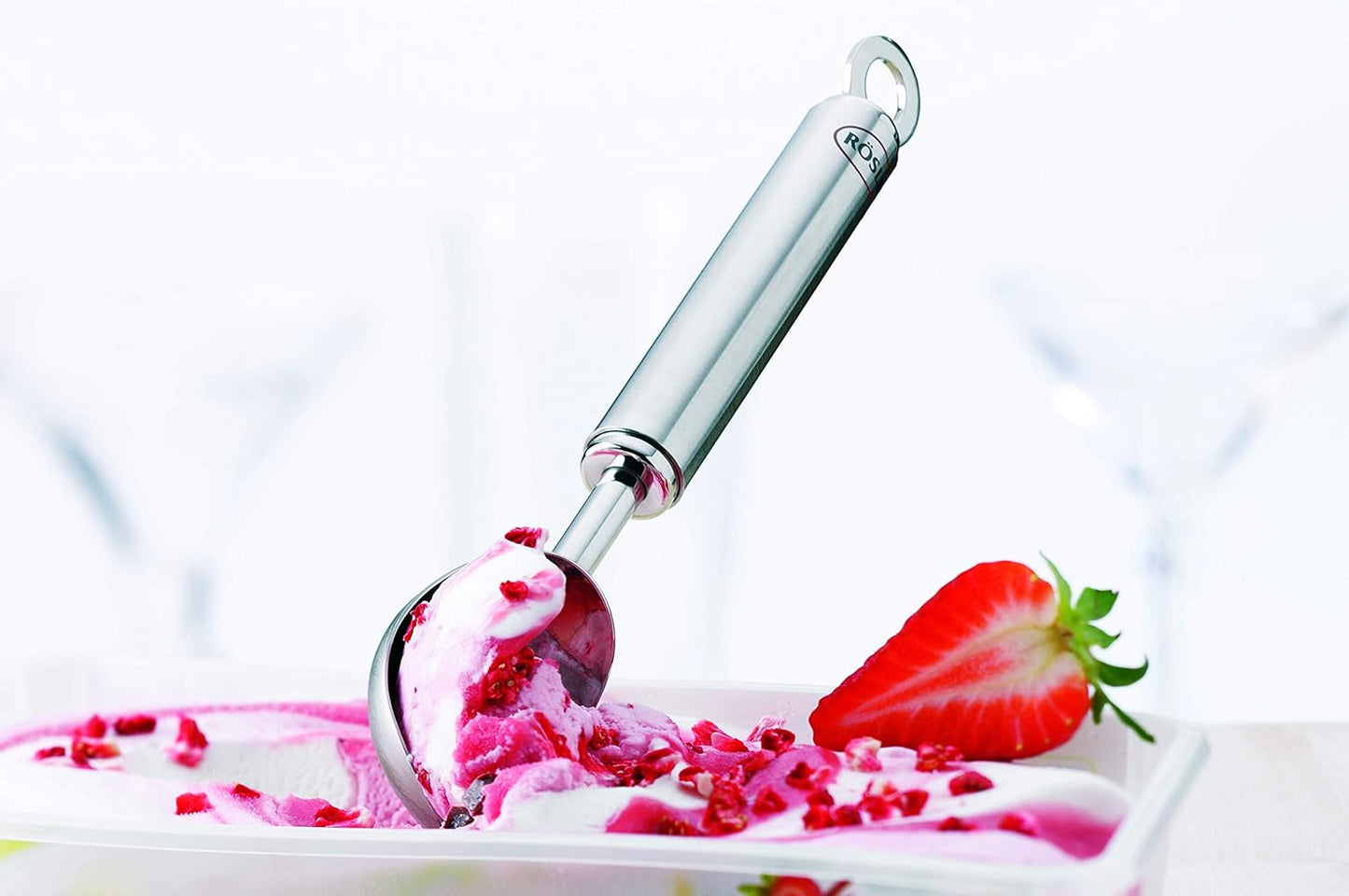 12741 Stainless Steel Ice Cream Scoop 8 Inch, Silver