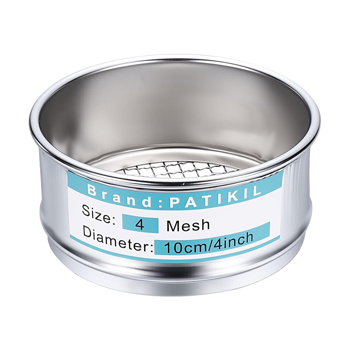 325 Mesh(0.045mm) Lab Sieve, 3.9"(10cm) Diameter Sifting Screen 304 Stainless Steel Wire Cloth Fine Mesh Sieve for Industrial Laboratory Home Soil Sifter Dry Sift Screens Hash - Colors C