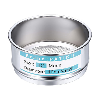 325 Mesh(0.045mm) Lab Sieve, 3.9"(10cm) Diameter Sifting Screen 304 Stainless Steel Wire Cloth Fine Mesh Sieve for Industrial Laboratory Home Soil Sifter Dry Sift Screens Hash - Colors C