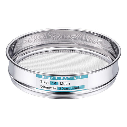 325 Mesh(0.045mm) Lab Sieve, 3.9"(10cm) Diameter Sifting Screen 304 Stainless Steel Wire Cloth Fine Mesh Sieve for Industrial Laboratory Home Soil Sifter Dry Sift Screens Hash - Colors C