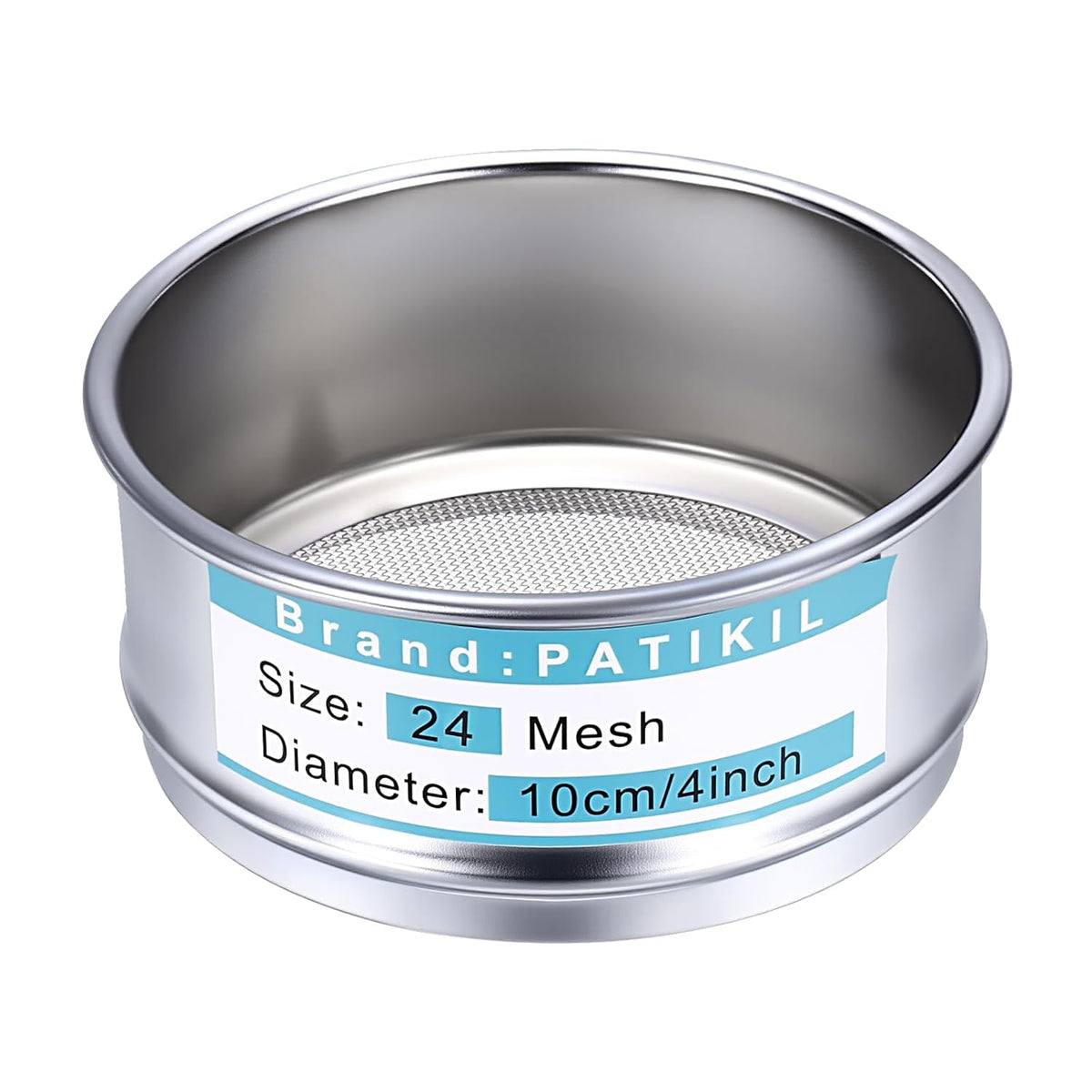 325 Mesh(0.045mm) Lab Sieve, 3.9"(10cm) Diameter Sifting Screen 304 Stainless Steel Wire Cloth Fine Mesh Sieve for Industrial Laboratory Home Soil Sifter Dry Sift Screens Hash - Colors C
