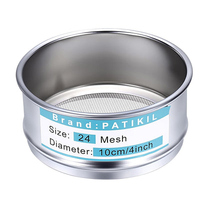 325 Mesh(0.045mm) Lab Sieve, 3.9"(10cm) Diameter Sifting Screen 304 Stainless Steel Wire Cloth Fine Mesh Sieve for Industrial Laboratory Home Soil Sifter Dry Sift Screens Hash - Colors C