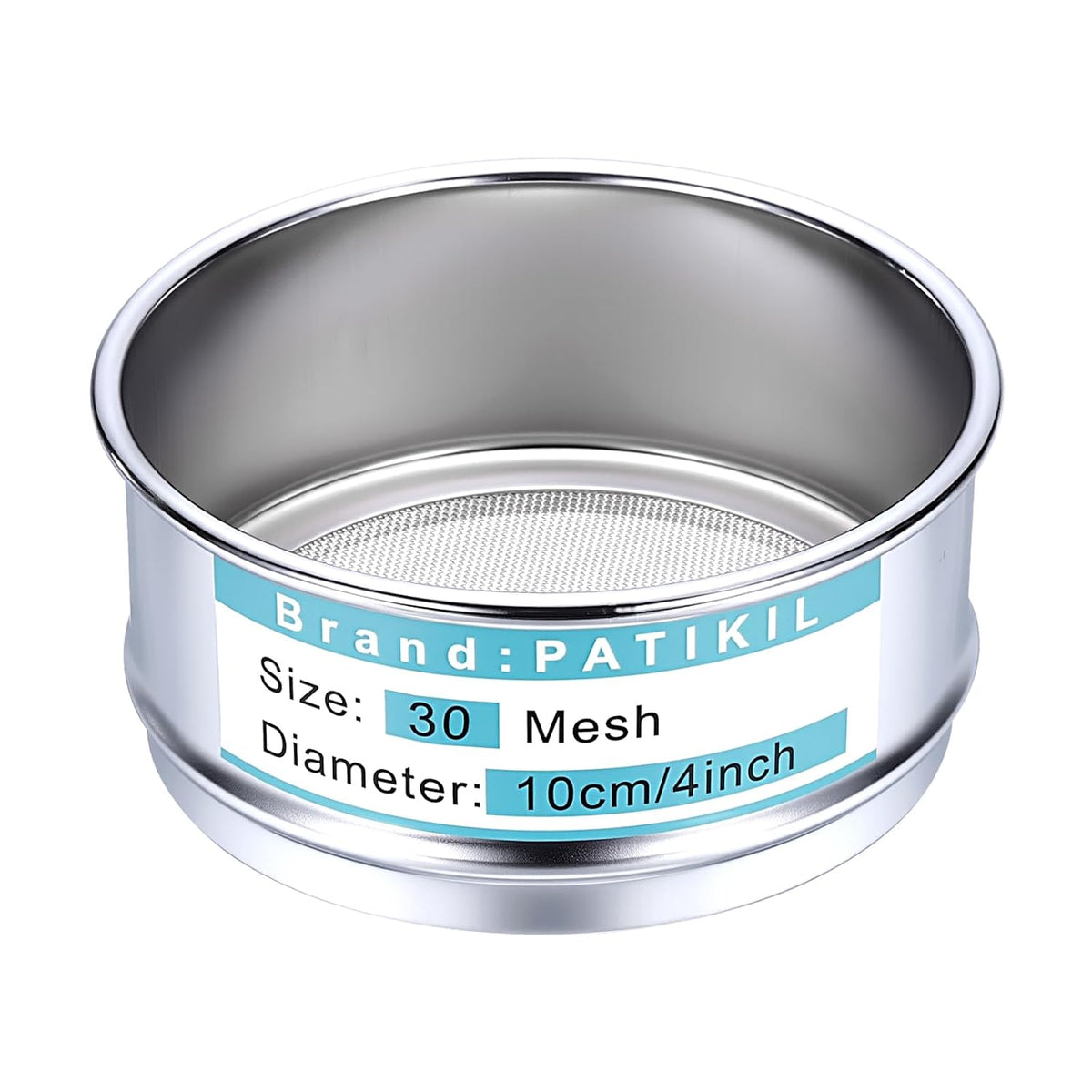 325 Mesh(0.045mm) Lab Sieve, 3.9"(10cm) Diameter Sifting Screen 304 Stainless Steel Wire Cloth Fine Mesh Sieve for Industrial Laboratory Home Soil Sifter Dry Sift Screens Hash - Colors C