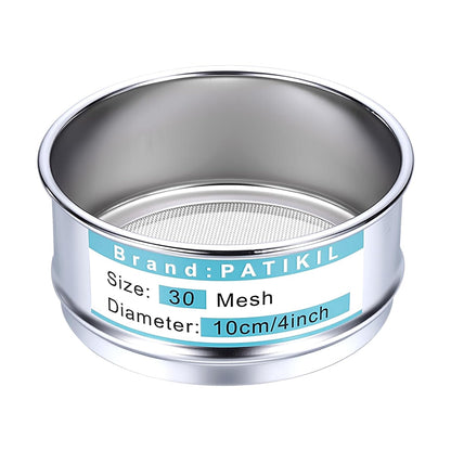 325 Mesh(0.045mm) Lab Sieve, 3.9"(10cm) Diameter Sifting Screen 304 Stainless Steel Wire Cloth Fine Mesh Sieve for Industrial Laboratory Home Soil Sifter Dry Sift Screens Hash - Colors C