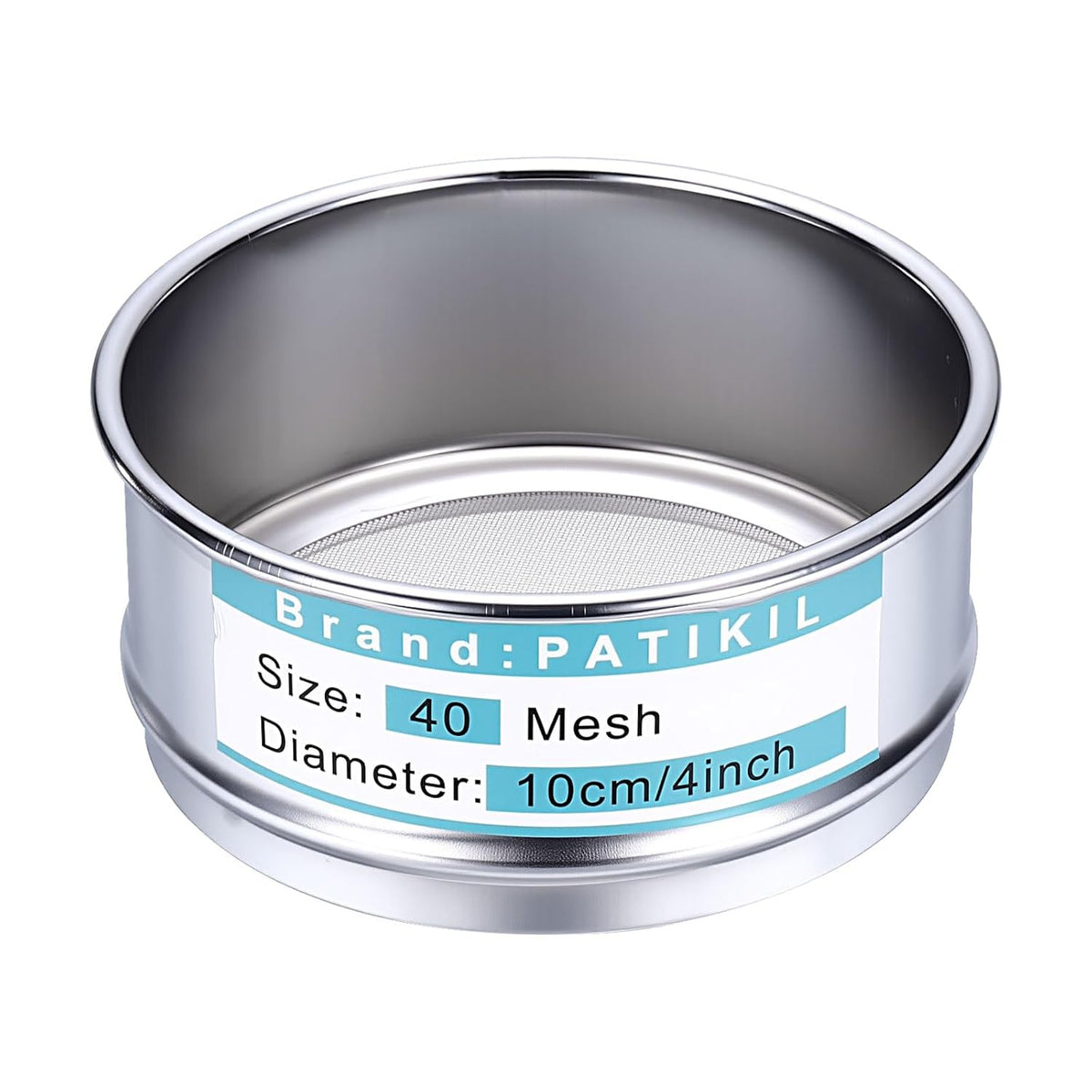 325 Mesh(0.045mm) Lab Sieve, 3.9"(10cm) Diameter Sifting Screen 304 Stainless Steel Wire Cloth Fine Mesh Sieve for Industrial Laboratory Home Soil Sifter Dry Sift Screens Hash - Colors C