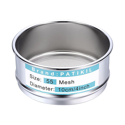 325 Mesh(0.045mm) Lab Sieve, 3.9"(10cm) Diameter Sifting Screen 304 Stainless Steel Wire Cloth Fine Mesh Sieve for Industrial Laboratory Home Soil Sifter Dry Sift Screens Hash - Colors C