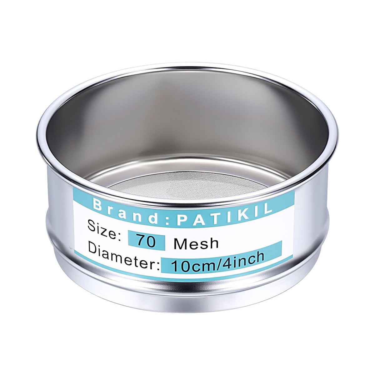 325 Mesh(0.045mm) Lab Sieve, 3.9"(10cm) Diameter Sifting Screen 304 Stainless Steel Wire Cloth Fine Mesh Sieve for Industrial Laboratory Home Soil Sifter Dry Sift Screens Hash - Colors C