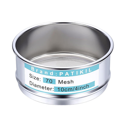 325 Mesh(0.045mm) Lab Sieve, 3.9"(10cm) Diameter Sifting Screen 304 Stainless Steel Wire Cloth Fine Mesh Sieve for Industrial Laboratory Home Soil Sifter Dry Sift Screens Hash - Colors C