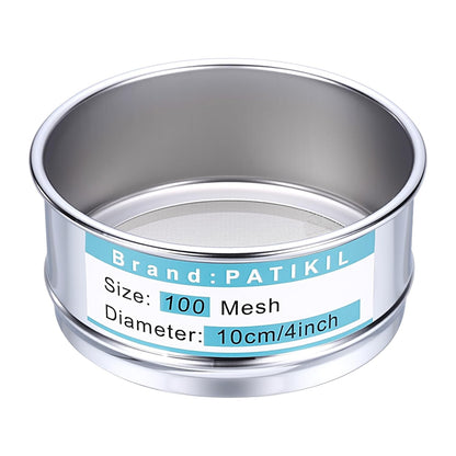 325 Mesh(0.045mm) Lab Sieve, 3.9"(10cm) Diameter Sifting Screen 304 Stainless Steel Wire Cloth Fine Mesh Sieve for Industrial Laboratory Home Soil Sifter Dry Sift Screens Hash - Colors C